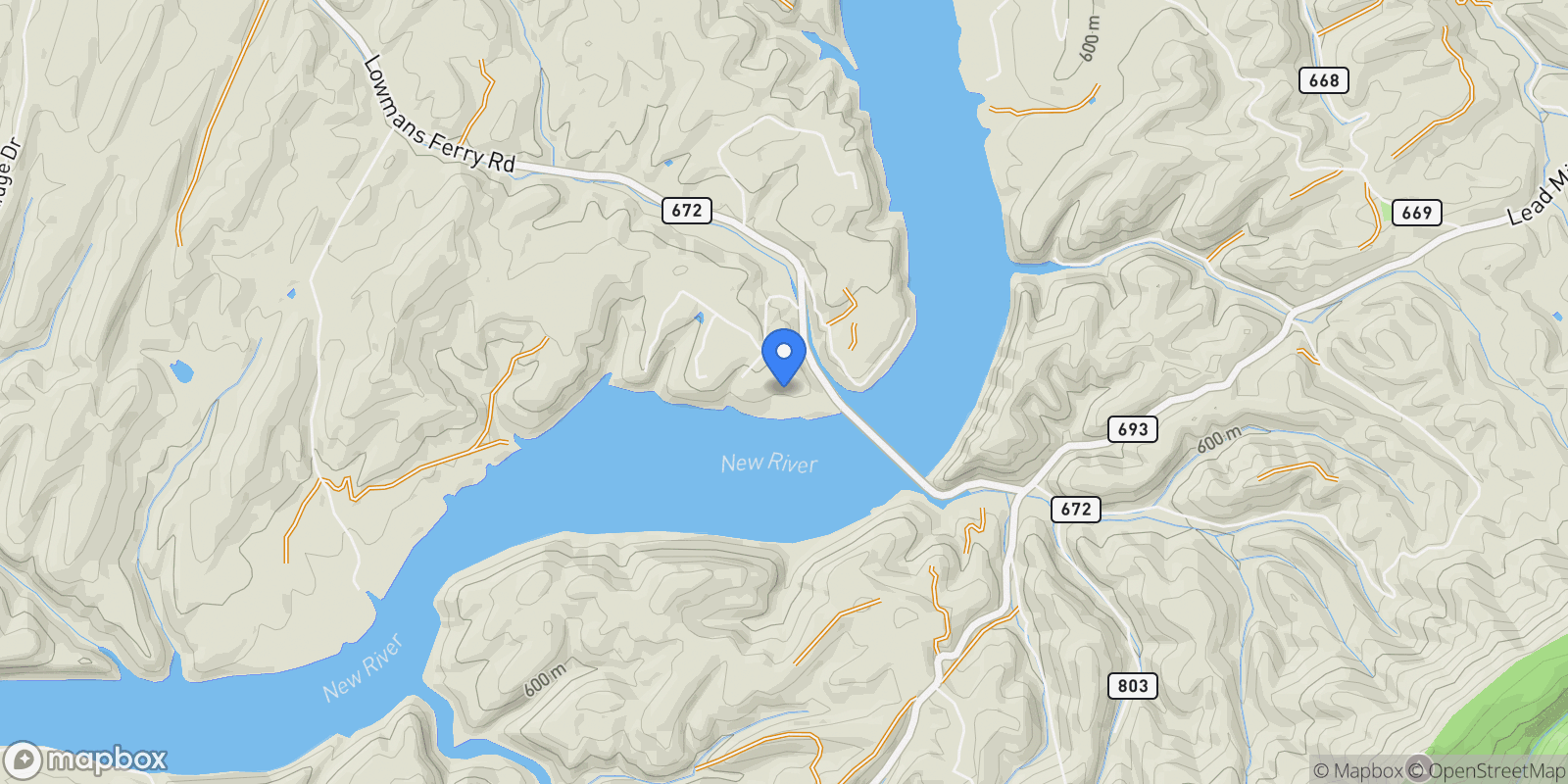 Map showing 2530 Saddleridge CIR, Pulaski, VA, 24301, USA, Draper, Virginia, United States.