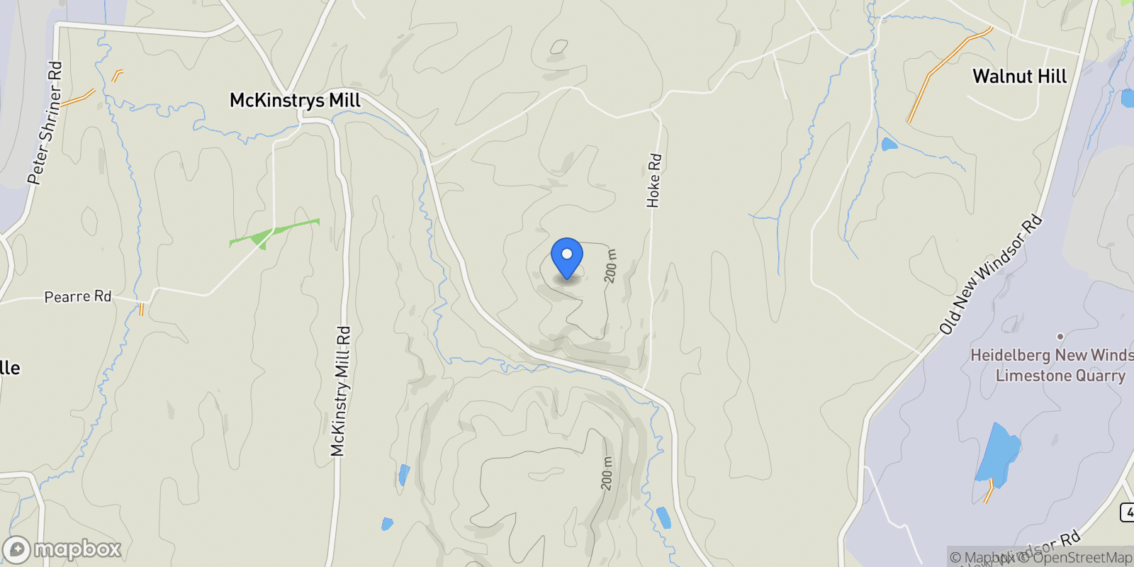 Map showing 4205 SAMS CREEK RD, NEW WINDSOR, MD, 21776, USA, New Windsor, Maryland, United States.