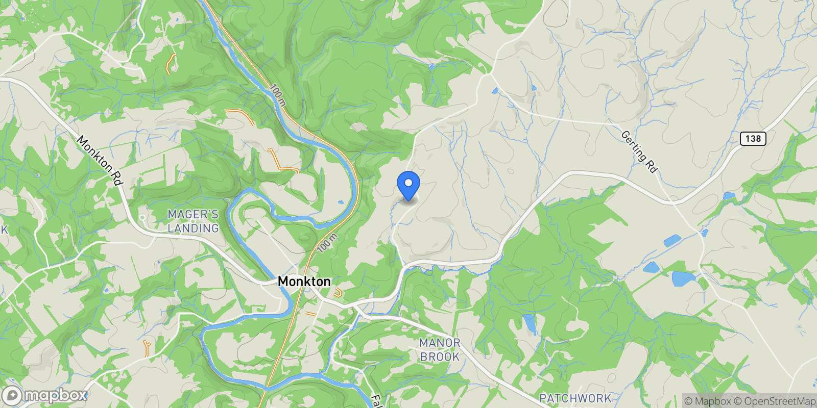 Map showing 16746-A WESLEY CHAPEL RD, MONKTON, MD, 21111, USA, Lutherville-Timonium, Maryland, United States.