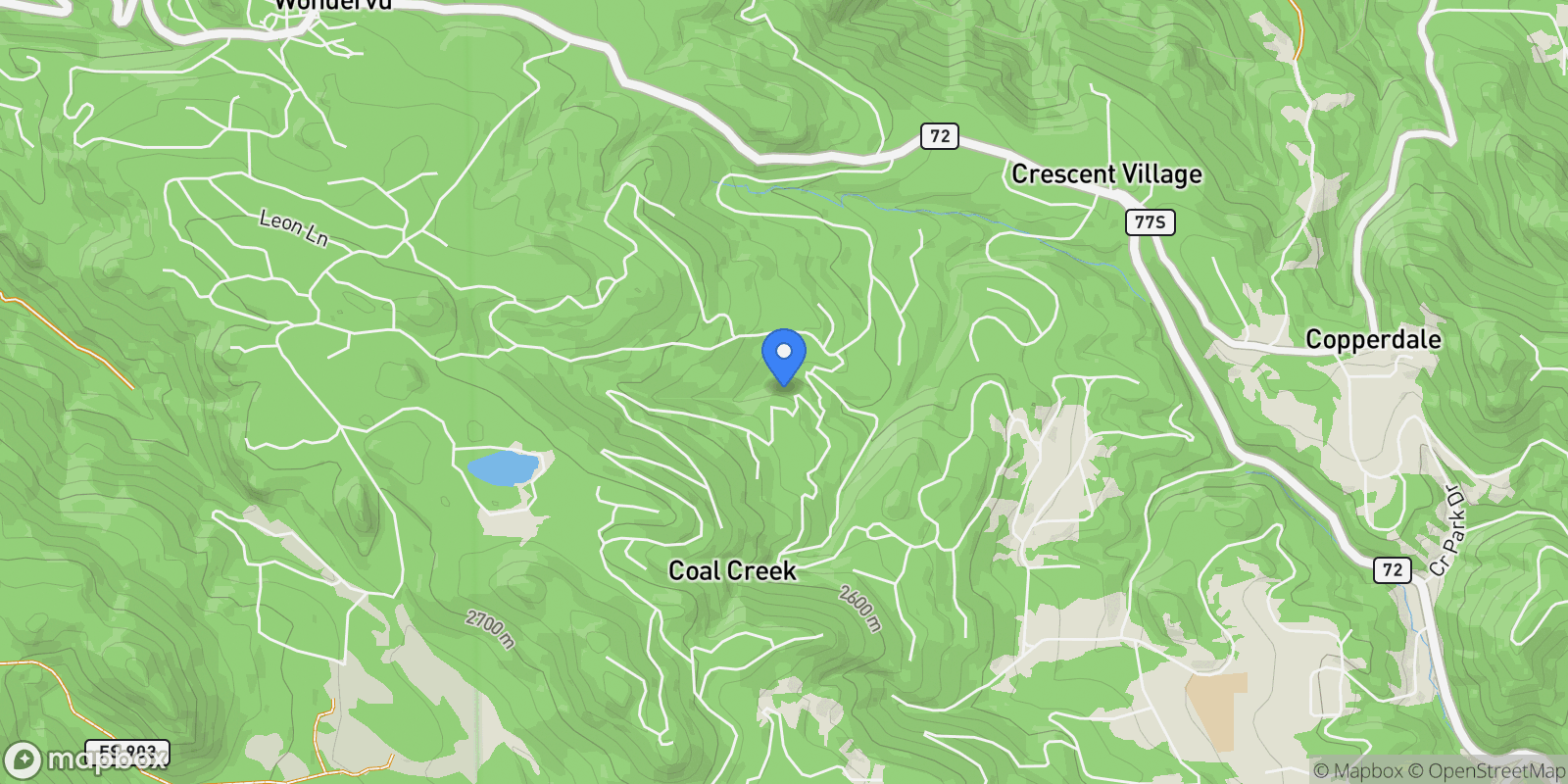 Map showing 12023 Coal Creek Heights Drive, Gold Hill, Colorado, United States.