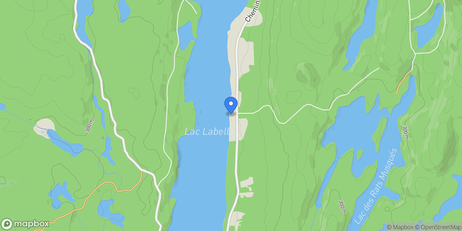 Map showing Ch. du Lac-Labelle, Labelle, QC J0T1H0, Village de Labelle, Quebec, Canada.