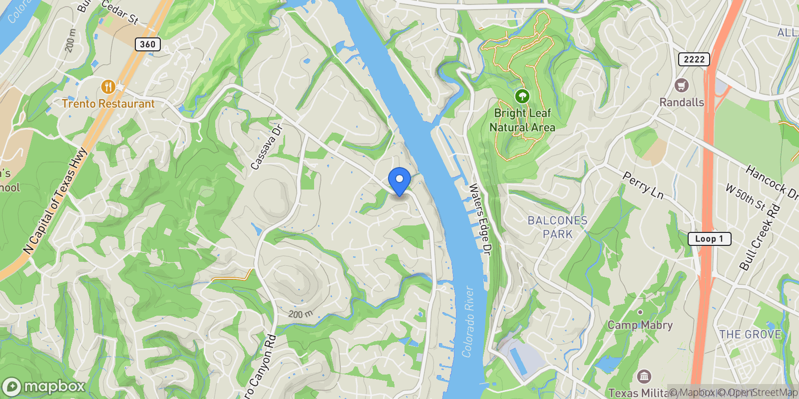 Map showing 3806 Spirit Lake CV, Austin, Texas, United States.
