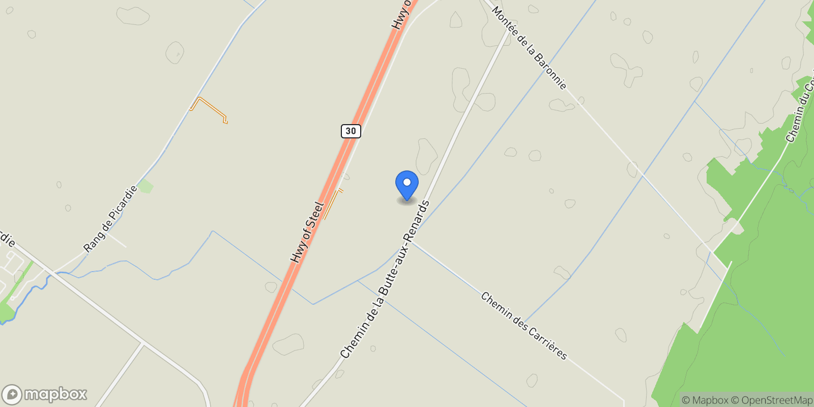 Map showing 3398 Ch. de la Butte-aux-Renards, Varennes, QC J3X0G7, Varennes, Quebec, Canada.