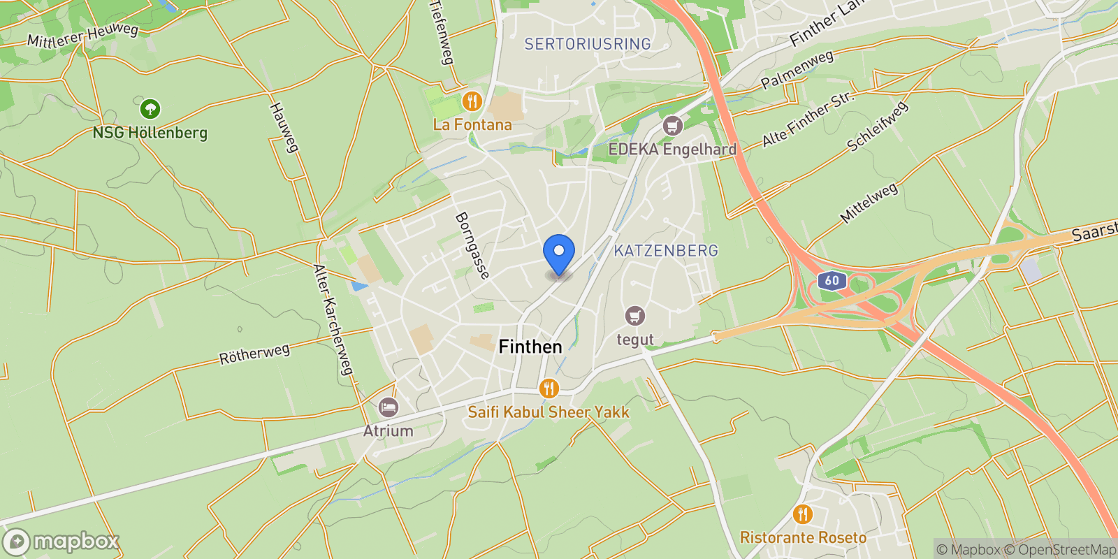 Map showing Mainz, Rhineland-Palatinate, Germany.
