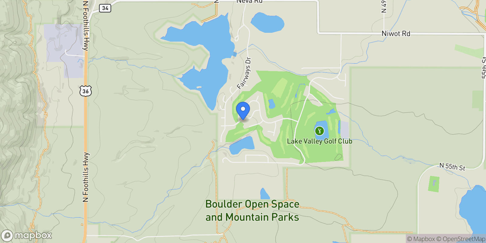 Map showing 4046 Niblick Drive, Longmont, Colorado, United States.