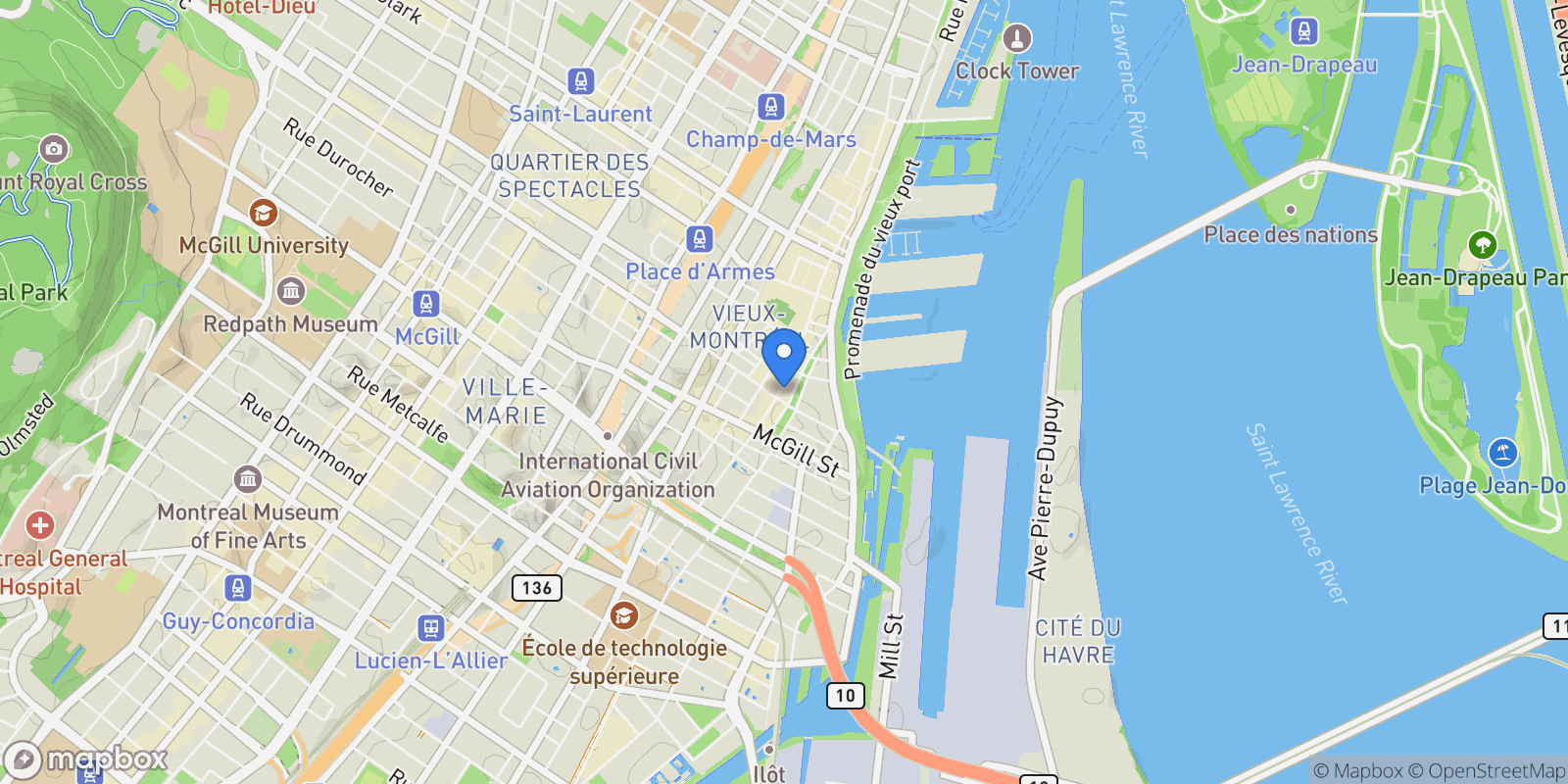 Map showing 310-312 Rue St-Paul O., Montreal, QC H3Y2A3, Montreal, Quebec, Canada.