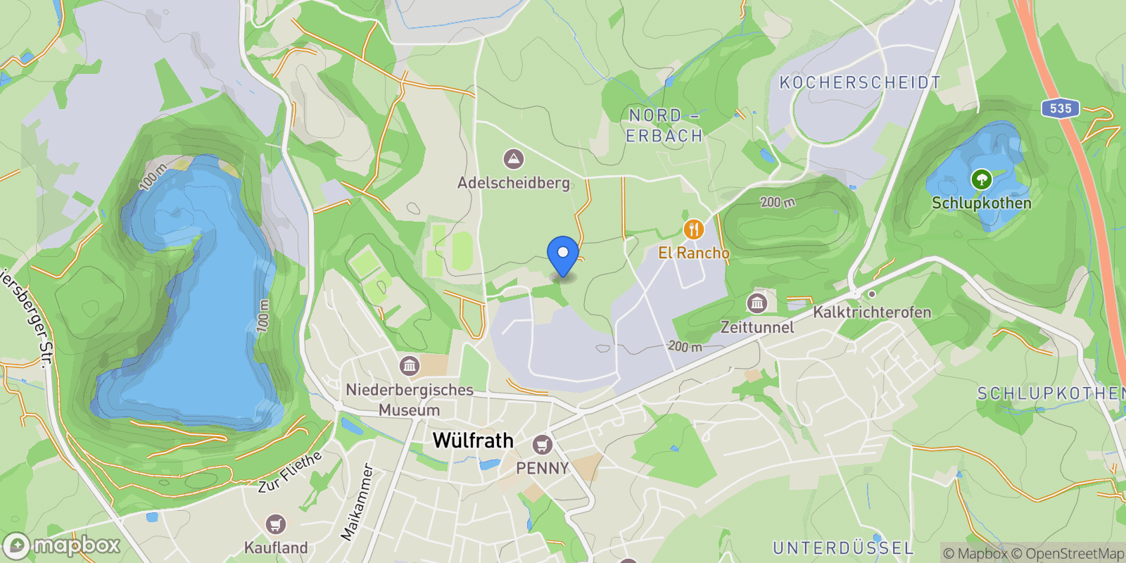 Map showing Wülfrath, North Rhine-Westphalia, Germany.