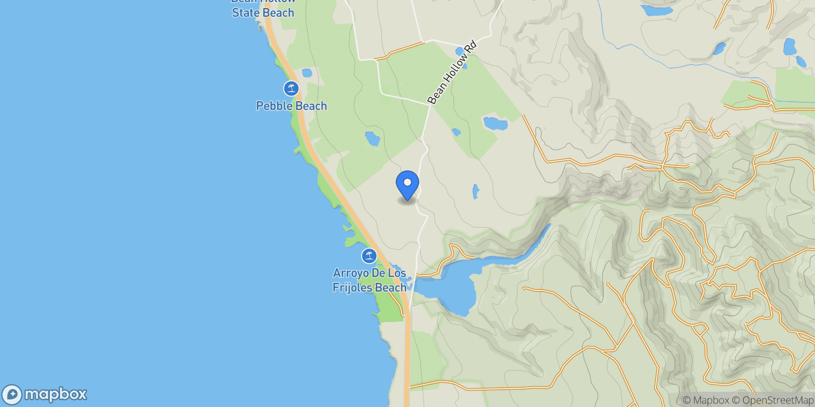 Map showing 515 Bean Hollow , Pescadero, CA 94060, Pescadero, California, United States.