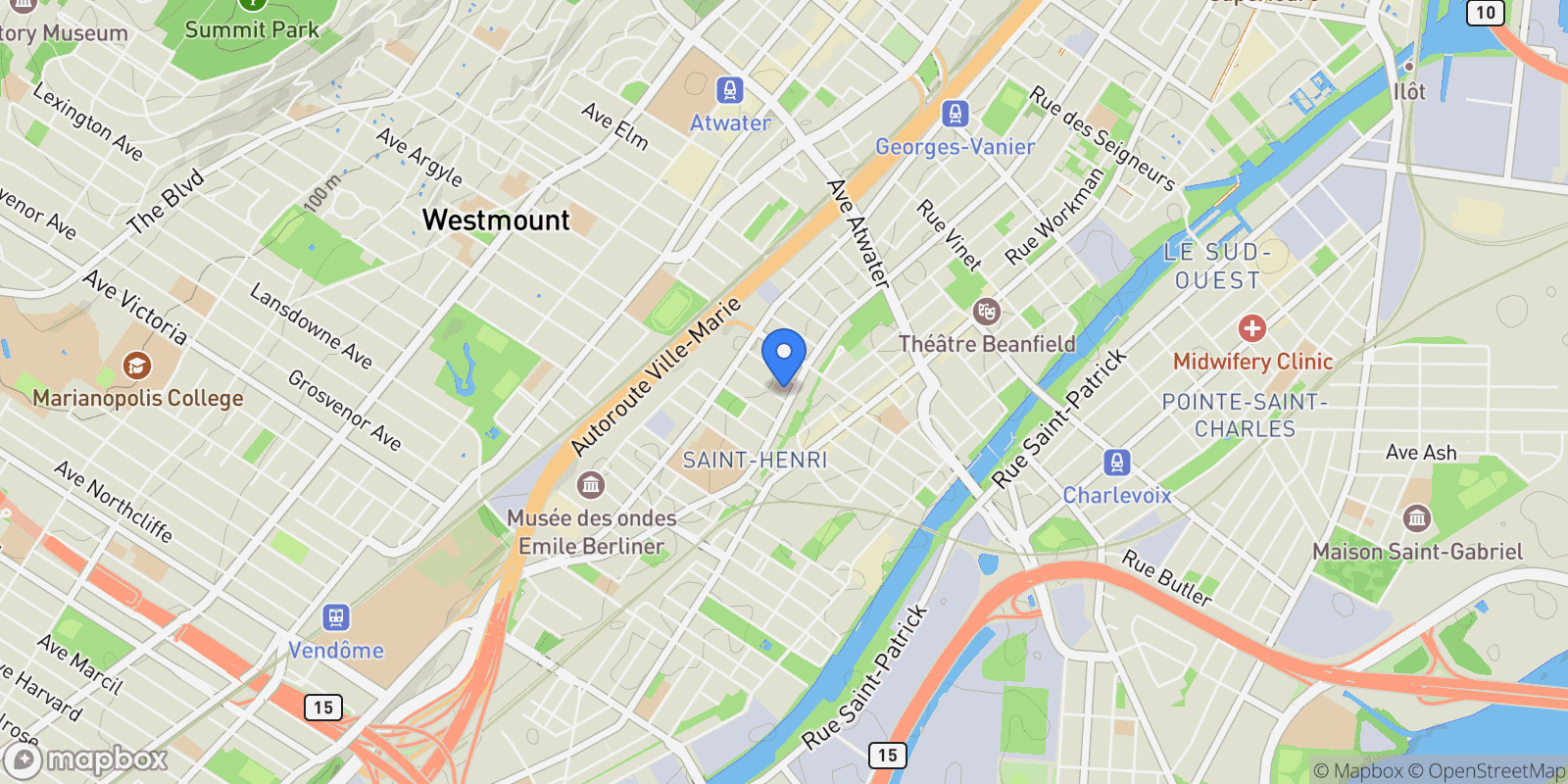 Map showing 701 Rue Irène, Apt. 110, LeSudOuest, QC H4C2P2, Montréal, Quebec, Canada.