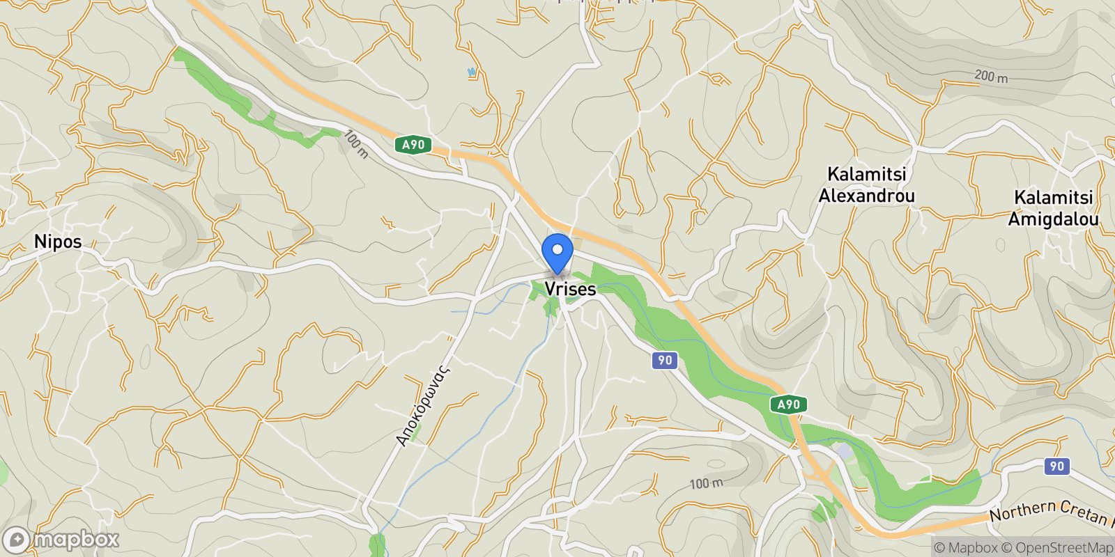 Map showing Apokoronas, Greece.