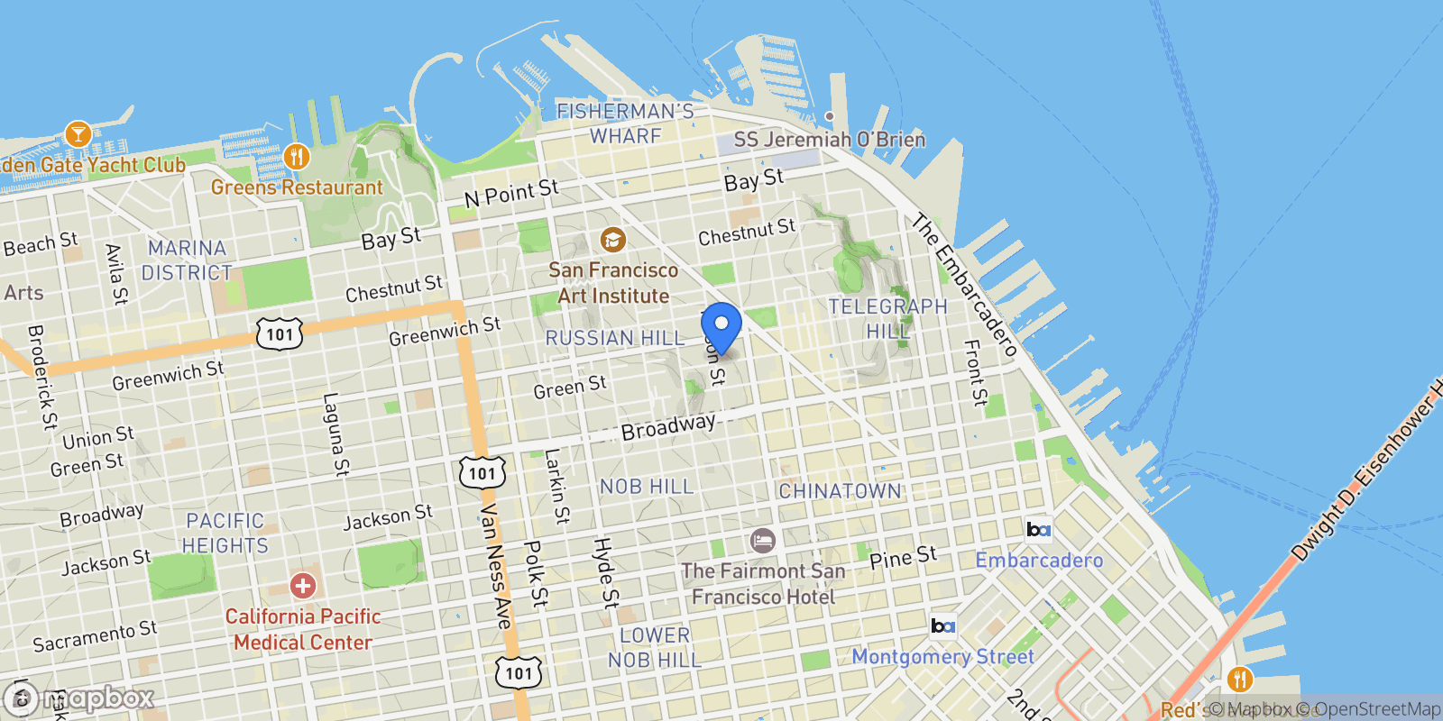 Map showing 782 Green Street , San Francisco, CA 94133, San Francisco, California, United States.