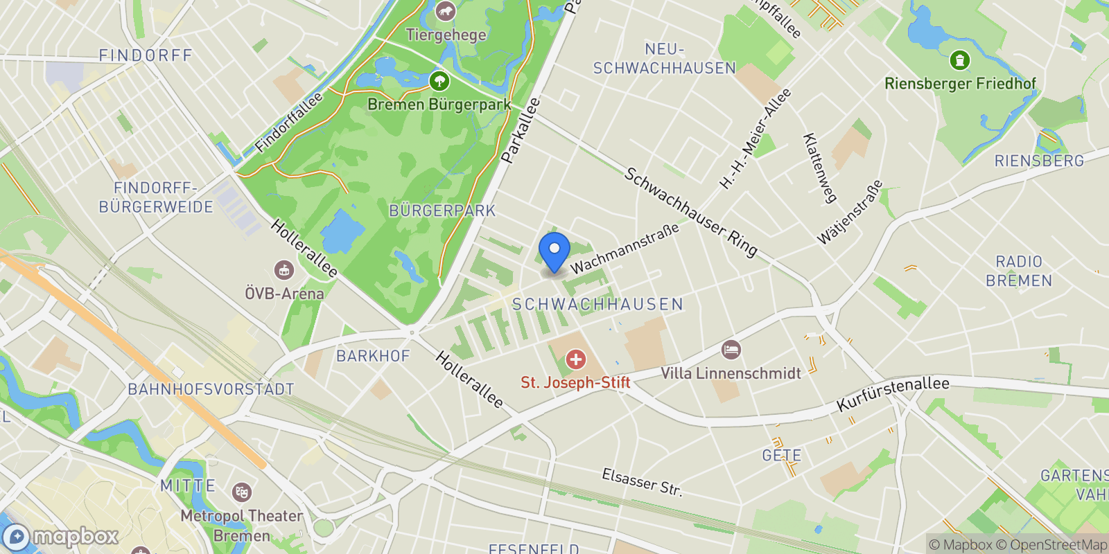 Map showing Bremen, Bremen, Germany.