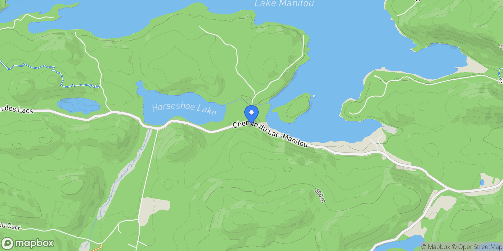 Map showing Ch. du Lac-Manitou S., Ivry-sur-le-Lac, QC J8C2Z7, Ivry-sur-le-Lac, Quebec, Canada.