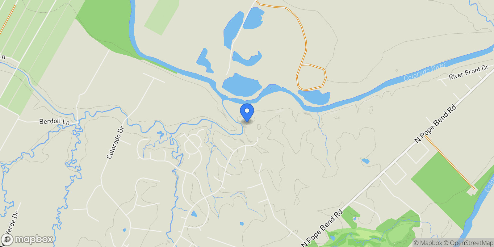 Map showing 520 Double Eagle Ranch DR, Cedar Creek, Texas, United States.