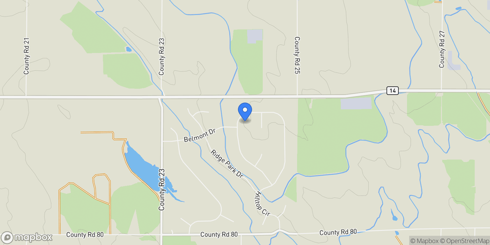 Map showing 39828 Hilltop Circle, Pierce, Colorado, United States.