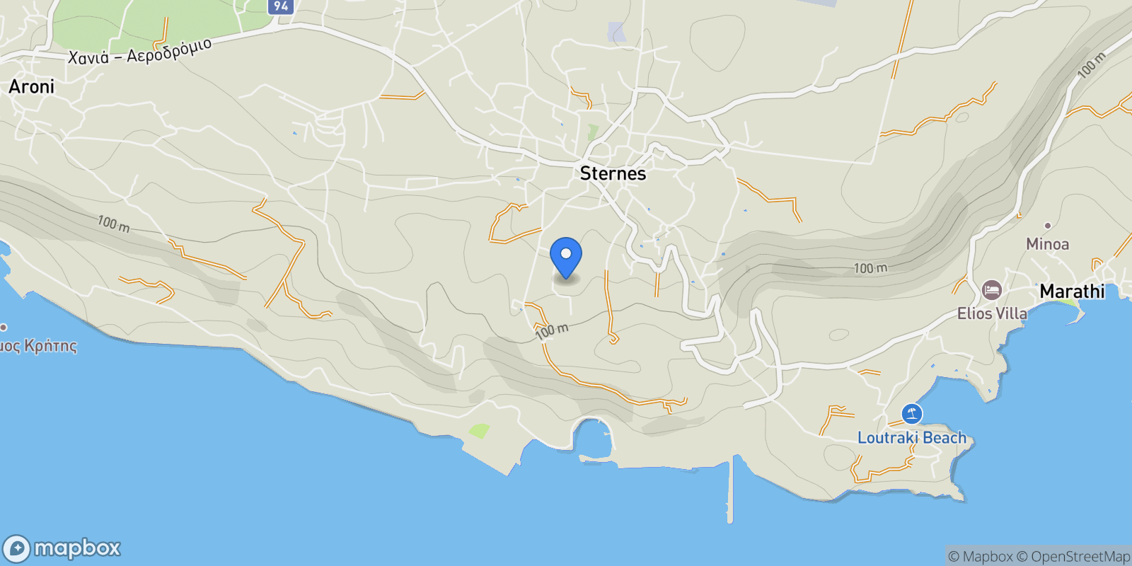 Map showing Crete, Greece.