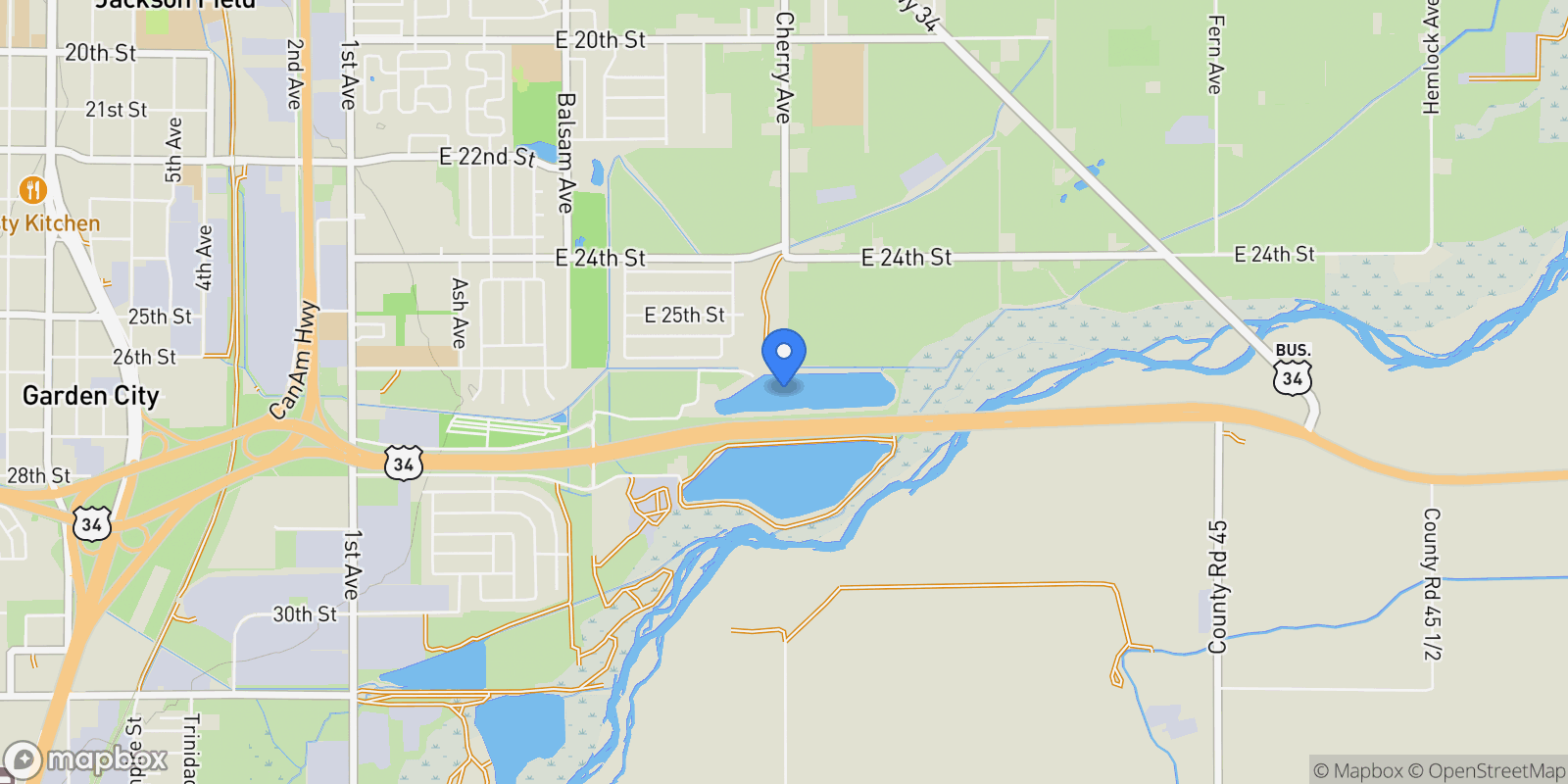 Map showing 727 E 27th Street, Greeley, Colorado, United States.
