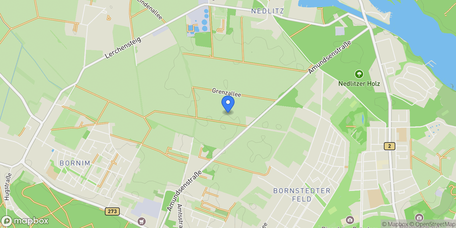 Map showing Potsdam, Brandenburg, Germany.