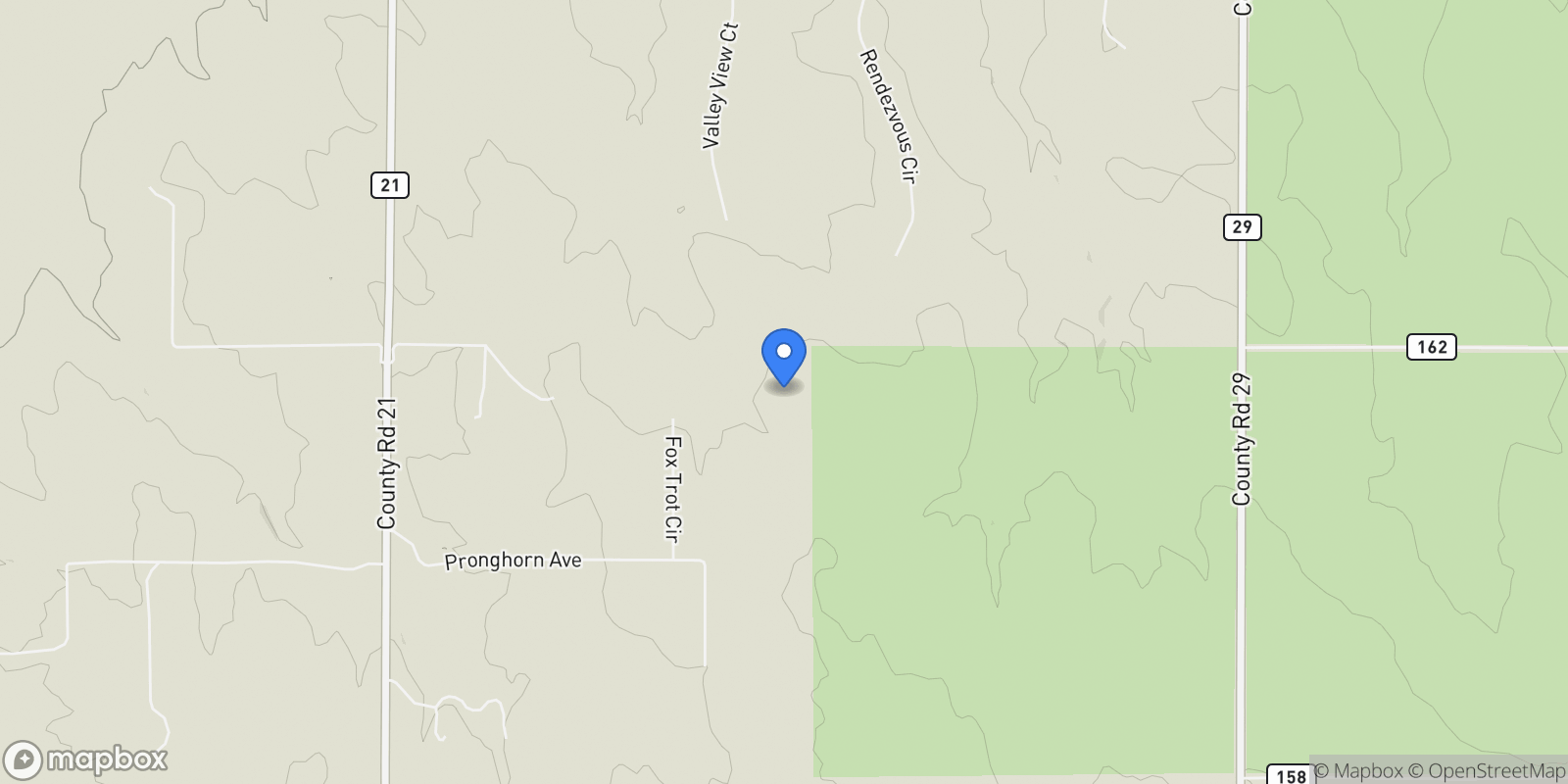 Map showing 39980 Fox Trot Circle, Elizabeth, Colorado, United States.