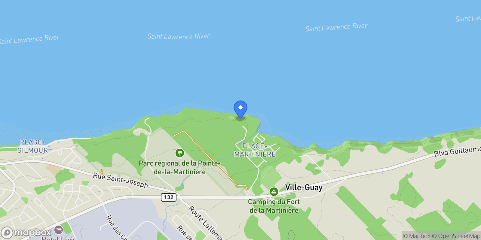 Map showing 651 Rue De La Martinière, Desjardins, QC G6V9N4, Levis, Quebec, Canada.