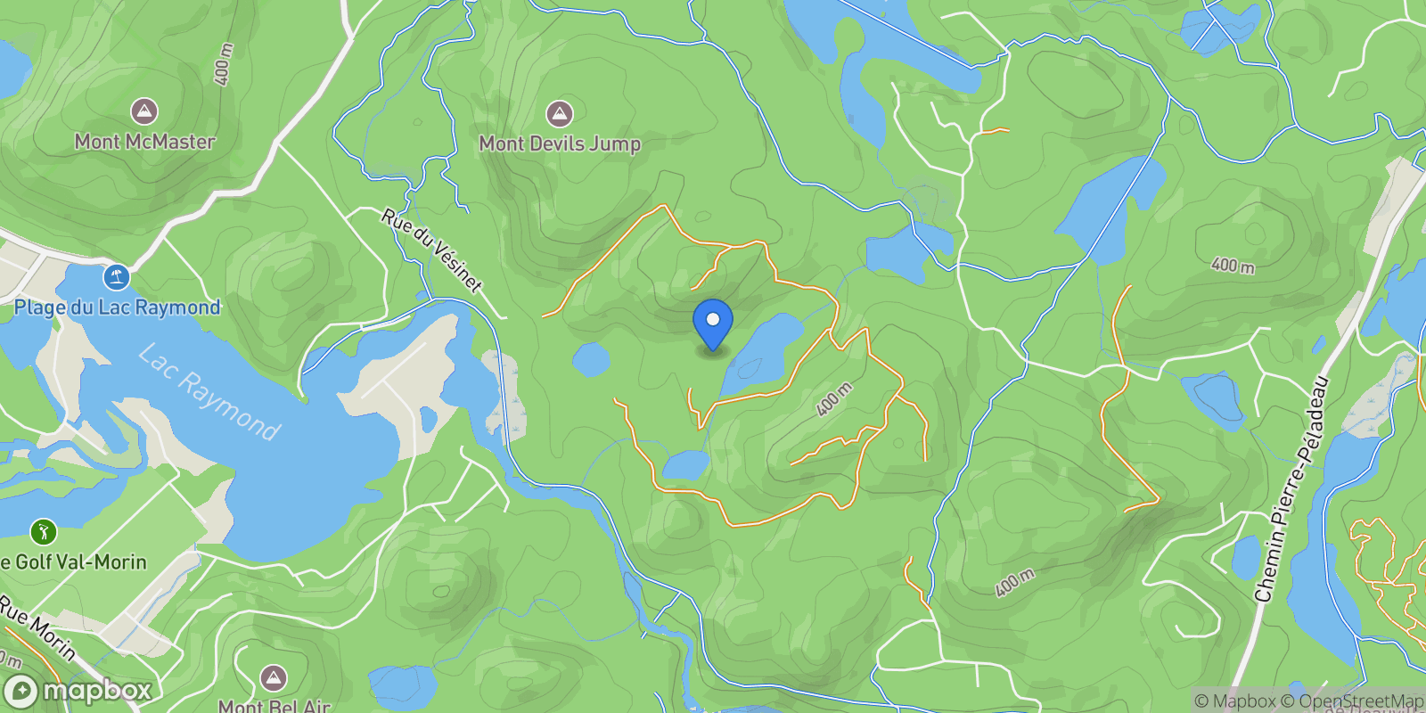 Map showing 2830 Rue du Vésinet, Val-Morin, QC J0T 2R0, Sainte-Adèle, Quebec, Canada.