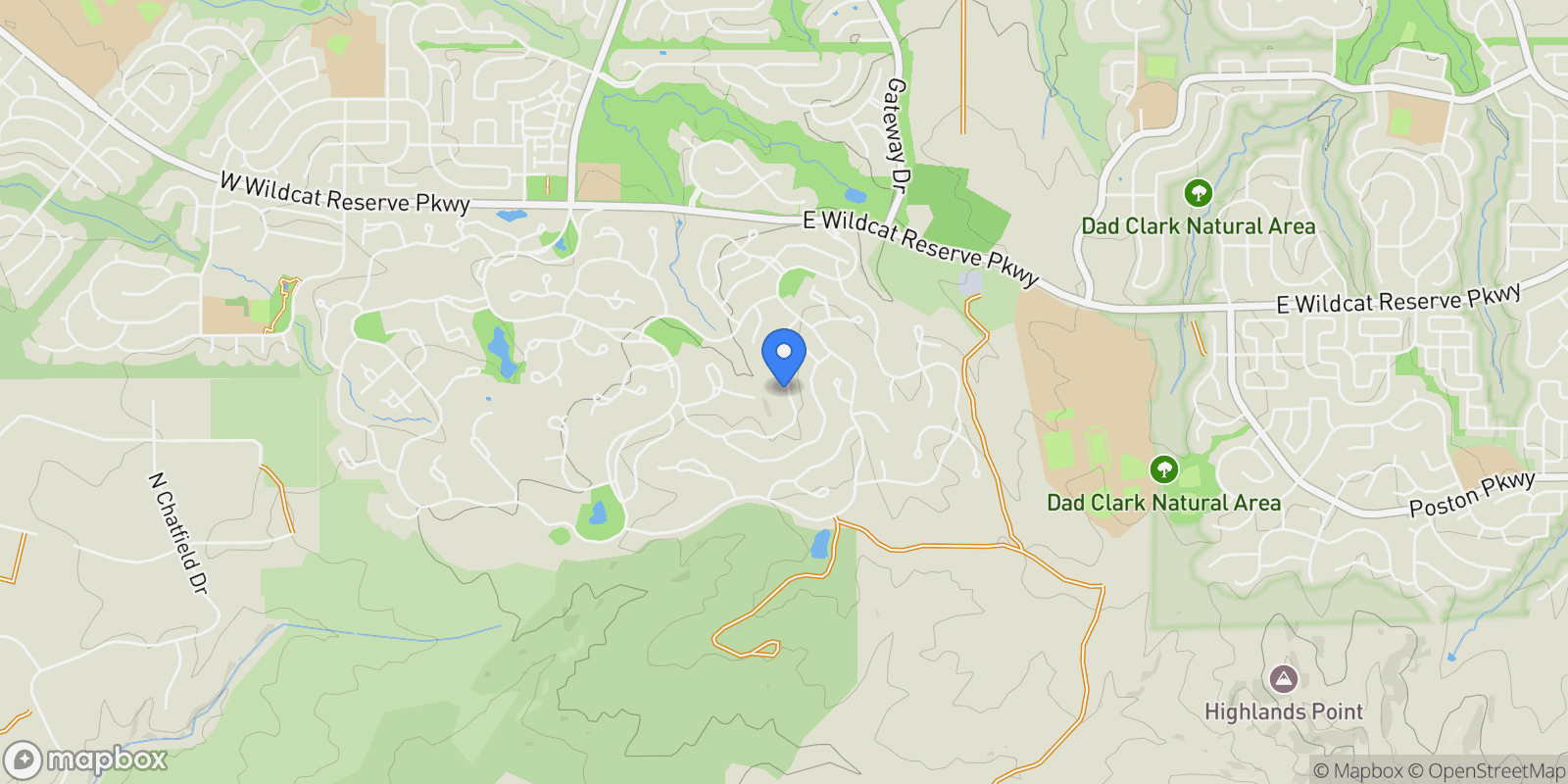 Map showing 10699 Timberdash Avenue, Highlands Ranch, Colorado, United States.