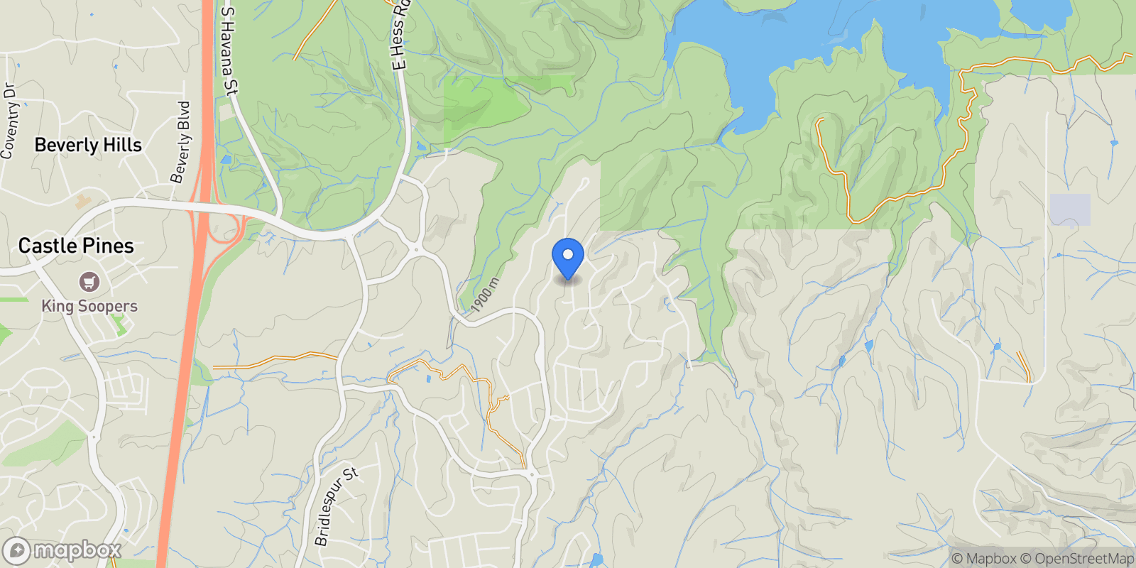Map showing 7317 Timberstone Street, Castle Rock, Colorado, United States.