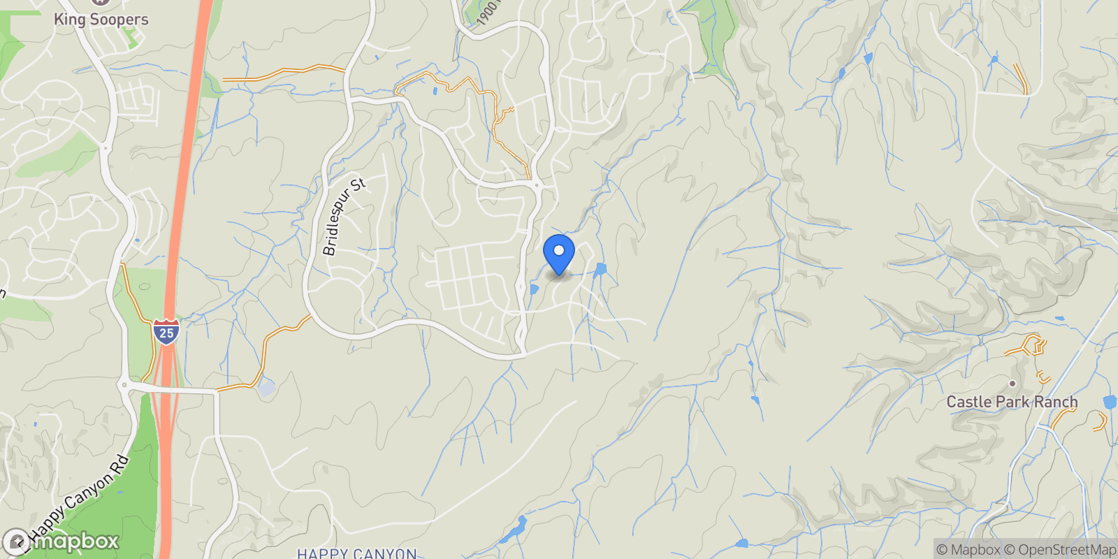 Map showing 6466 Still Pine Circle, Castle Rock, Colorado, United States.