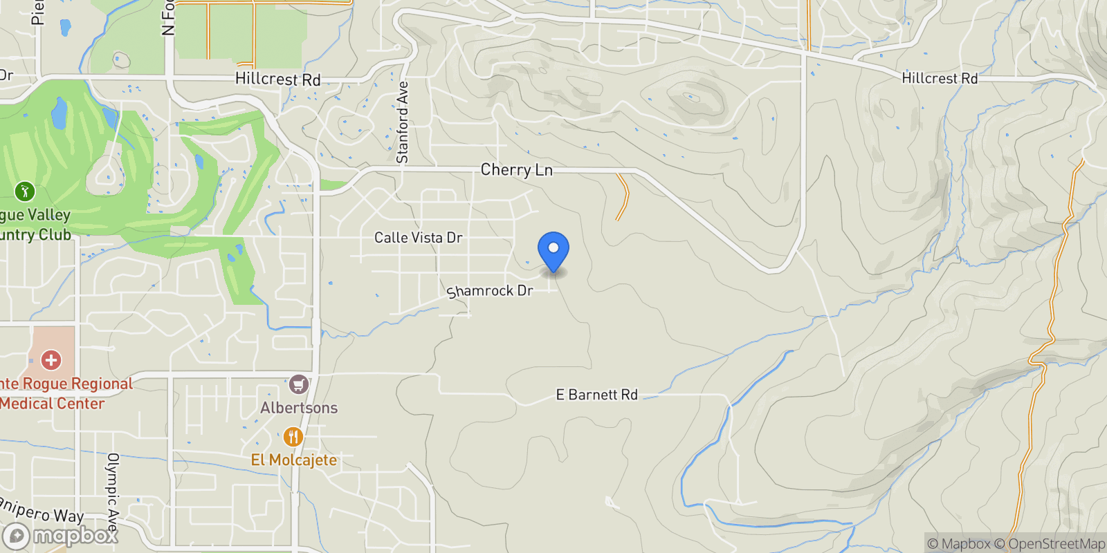 Map showing 561 Autumn Hills, Medford, OR, 97504, USA, Medford, Oregon, United States.