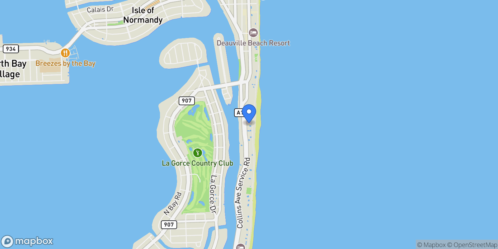 Map showing 5775 Collins Ave, Miami Beach, Florida, United States.