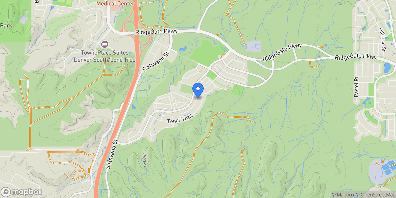 Map showing 11118 Encantado Trail, Lone Tree, Colorado, United States.