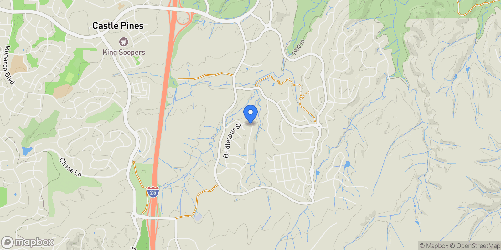 Map showing 6739 Fawn Path Lane, Castle Rock, Colorado, United States.