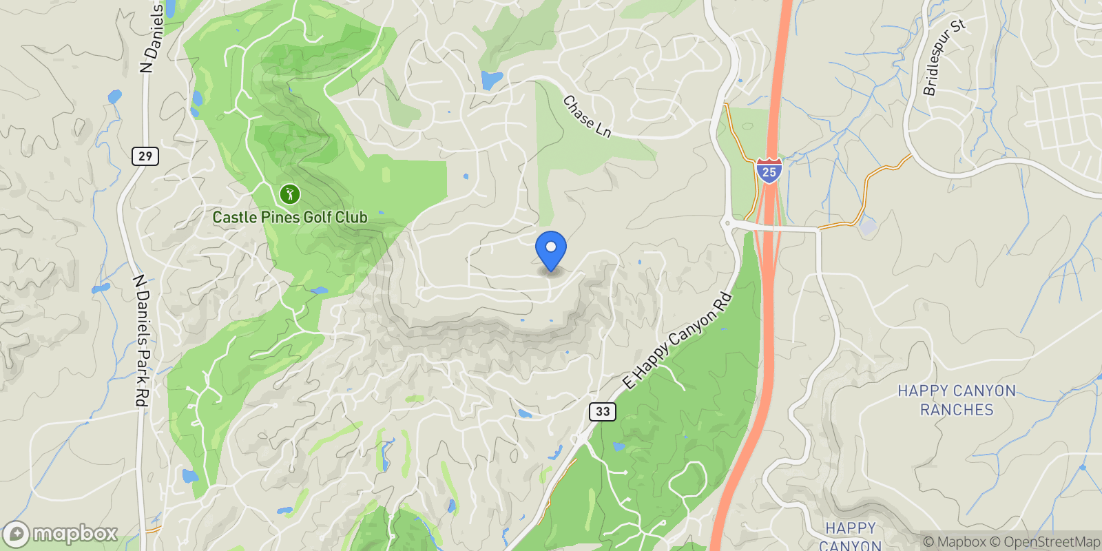 Map showing 8015 Parnassus Place, Castle Rock, Colorado, United States.
