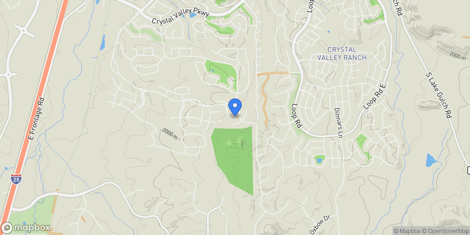 Map showing 5411 Edenborn Way, Castle Rock, Colorado, United States.
