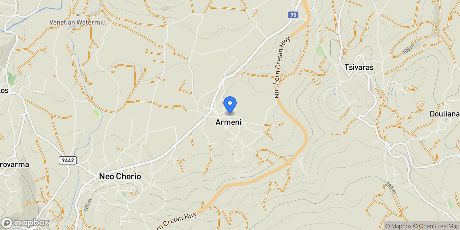 Map showing Apokoronas, Greece.