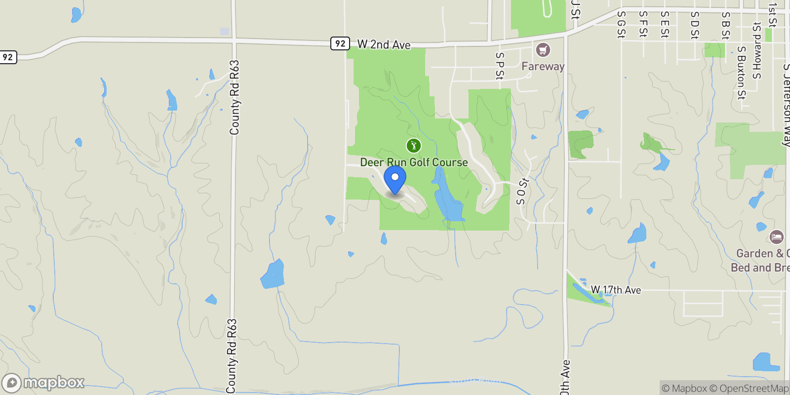 Map showing 2305 W 10th Avenue, Indianola, IA 50125, Indianola, Iowa, United States.