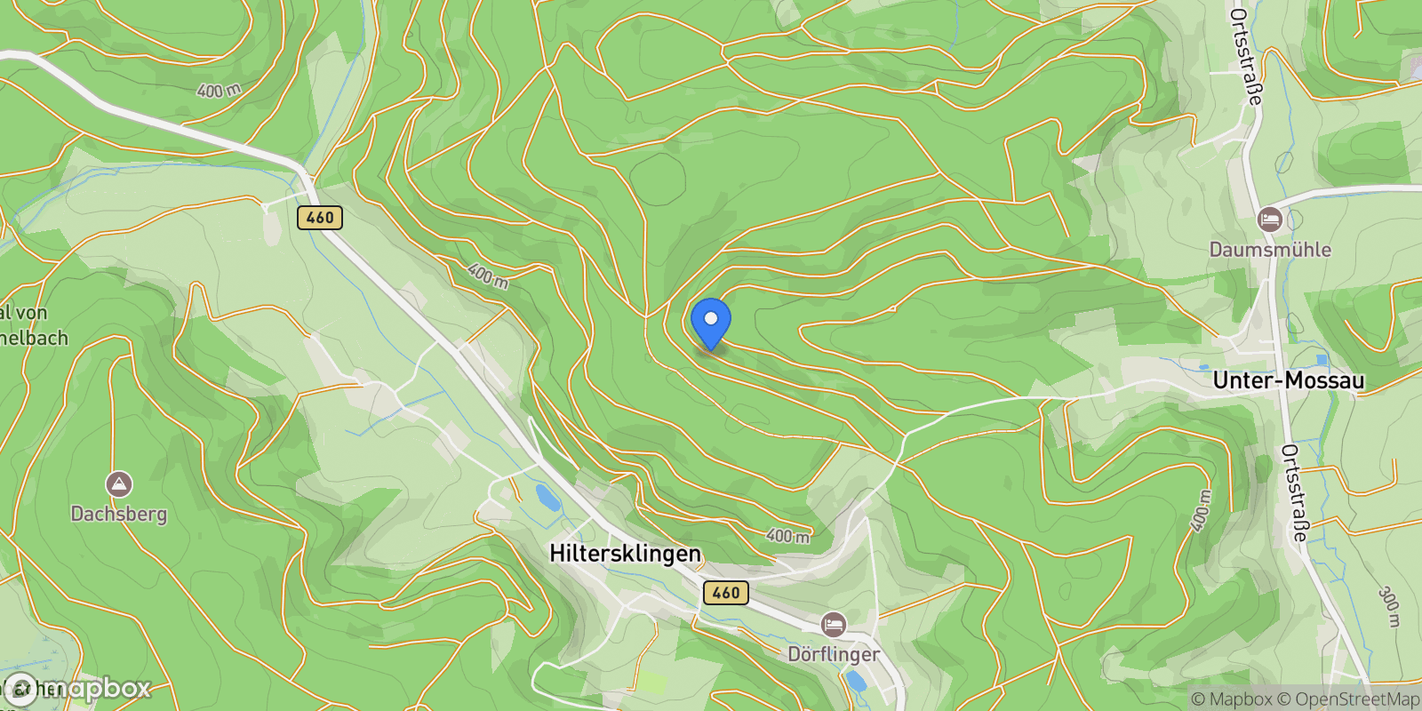 Map showing Mossautal, Hessen, Germany.