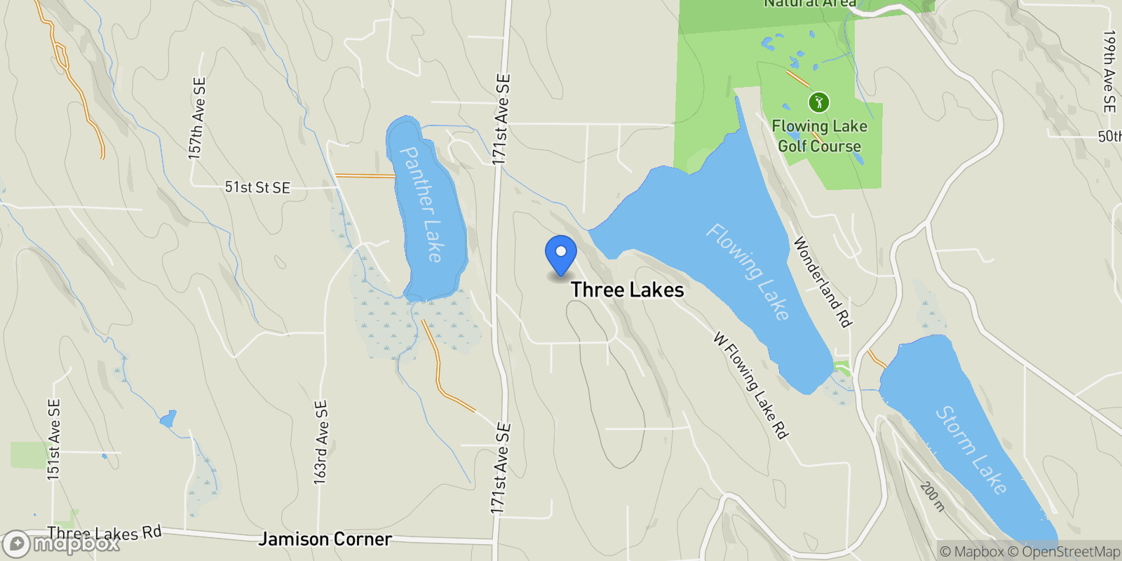 Map showing 17230 SE 53rd Street, Snohomish, WA, 98290, USA, Snohomish, Washington, United States.