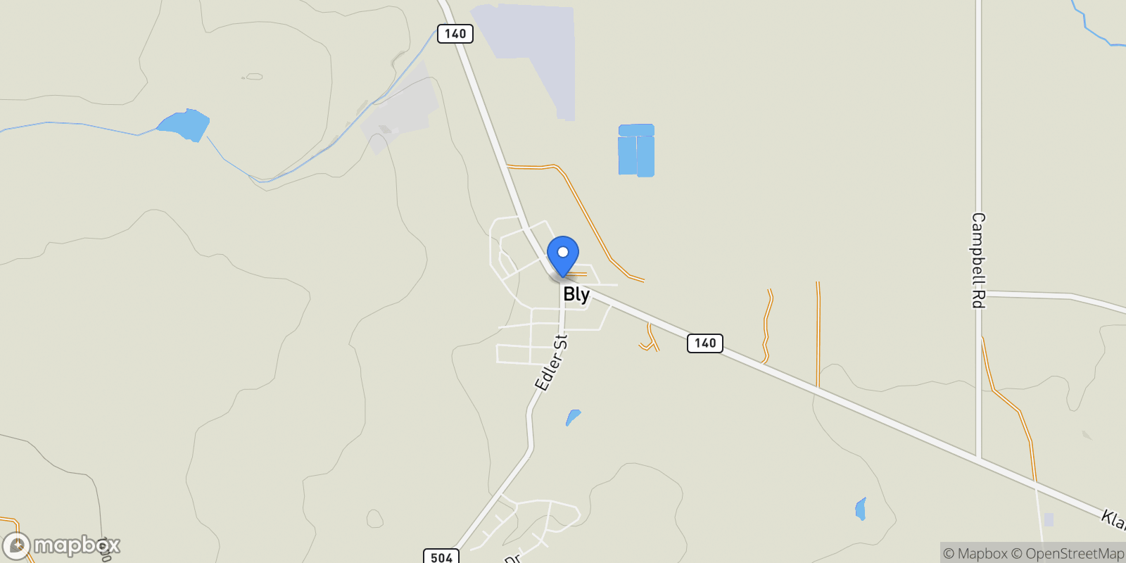 Map showing 24041 Highway 140, Eagle Point, OR, 97524, USA, Bly, Oregon, United States.