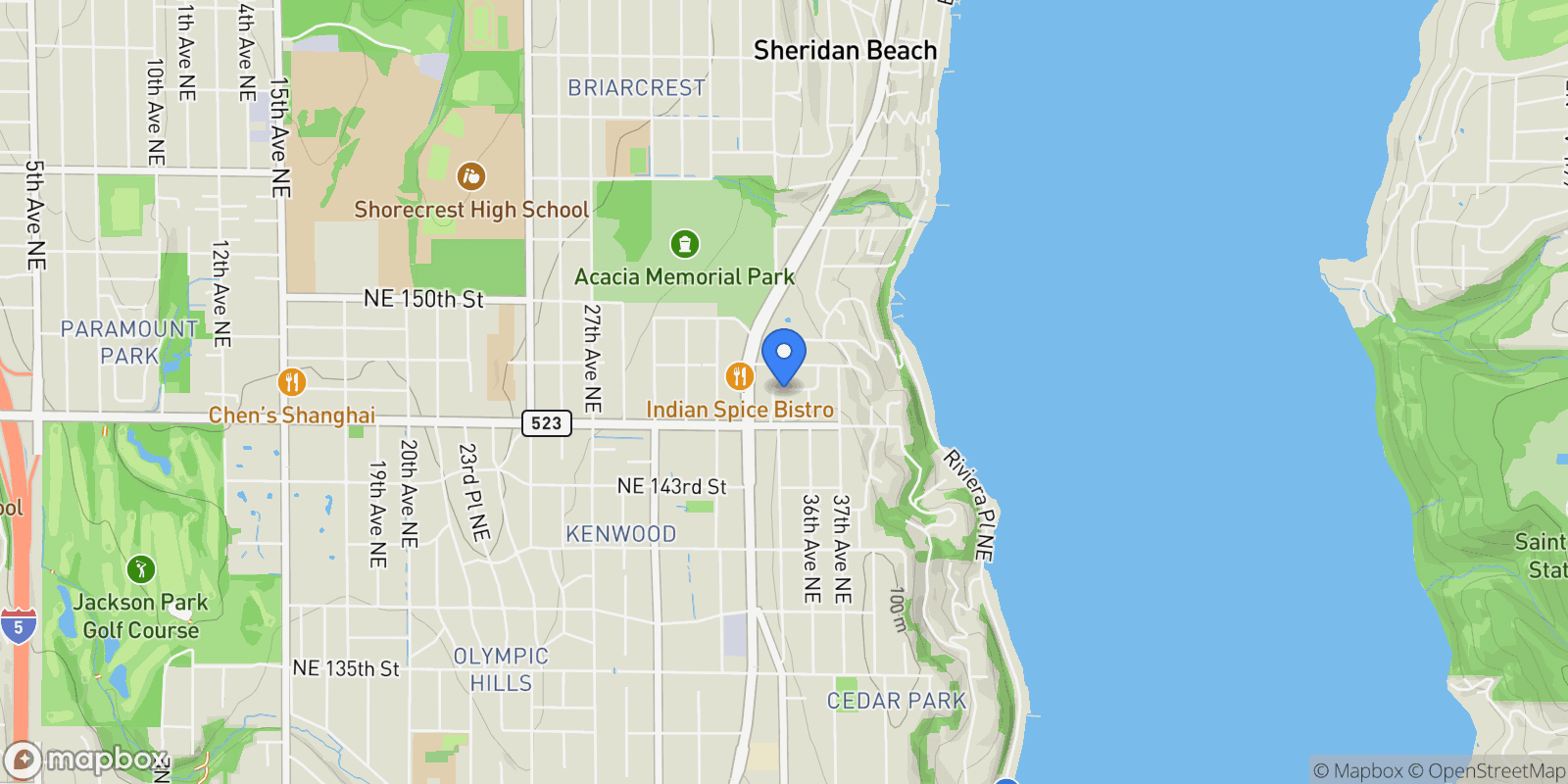 Map showing 14671 36th Ct NE , Lake Forest Park, WA 98155, Lake Forest Park, Washington, United States.