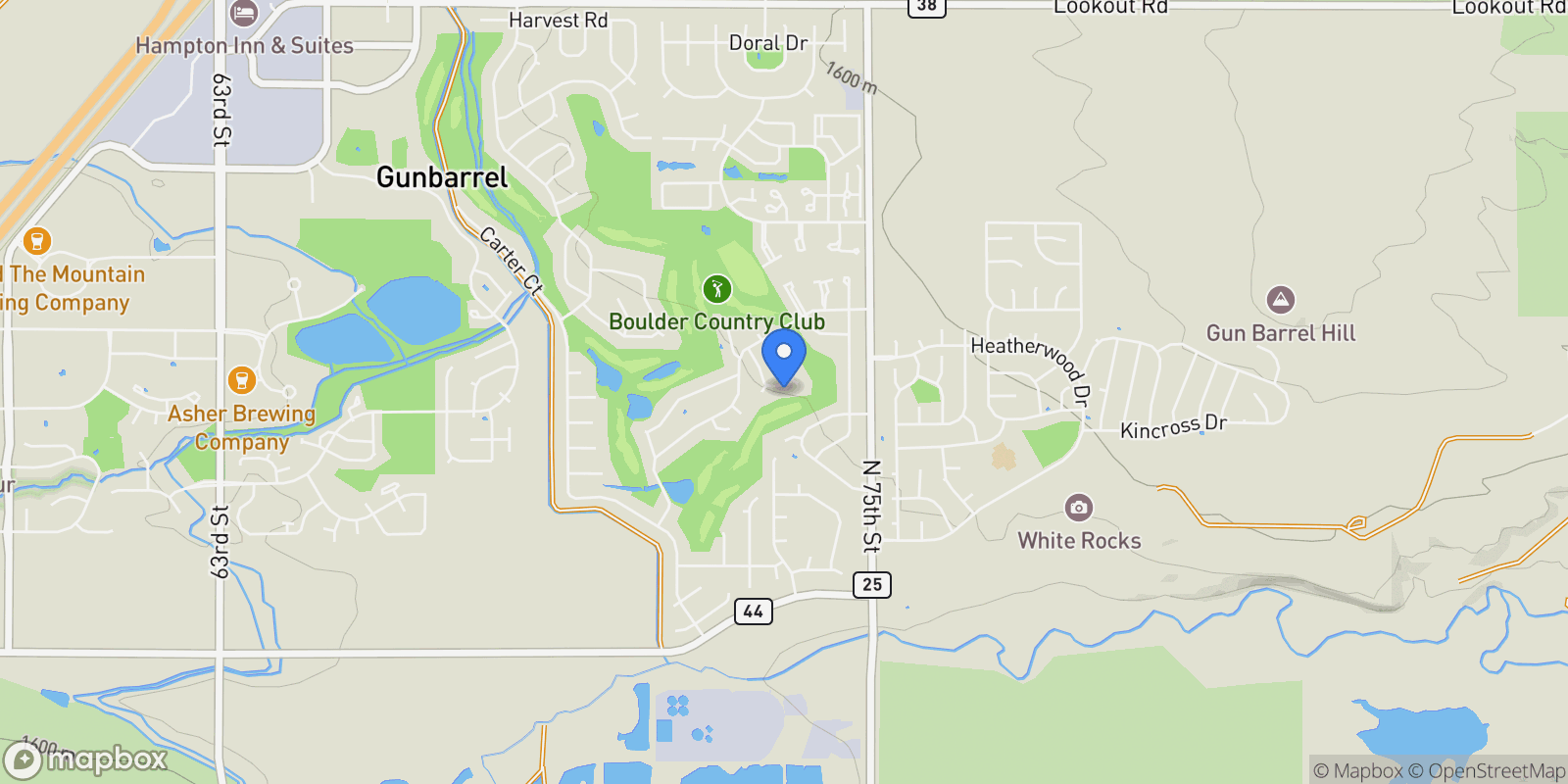 Map showing 7312 Island Circle, Boulder, Colorado, United States.
