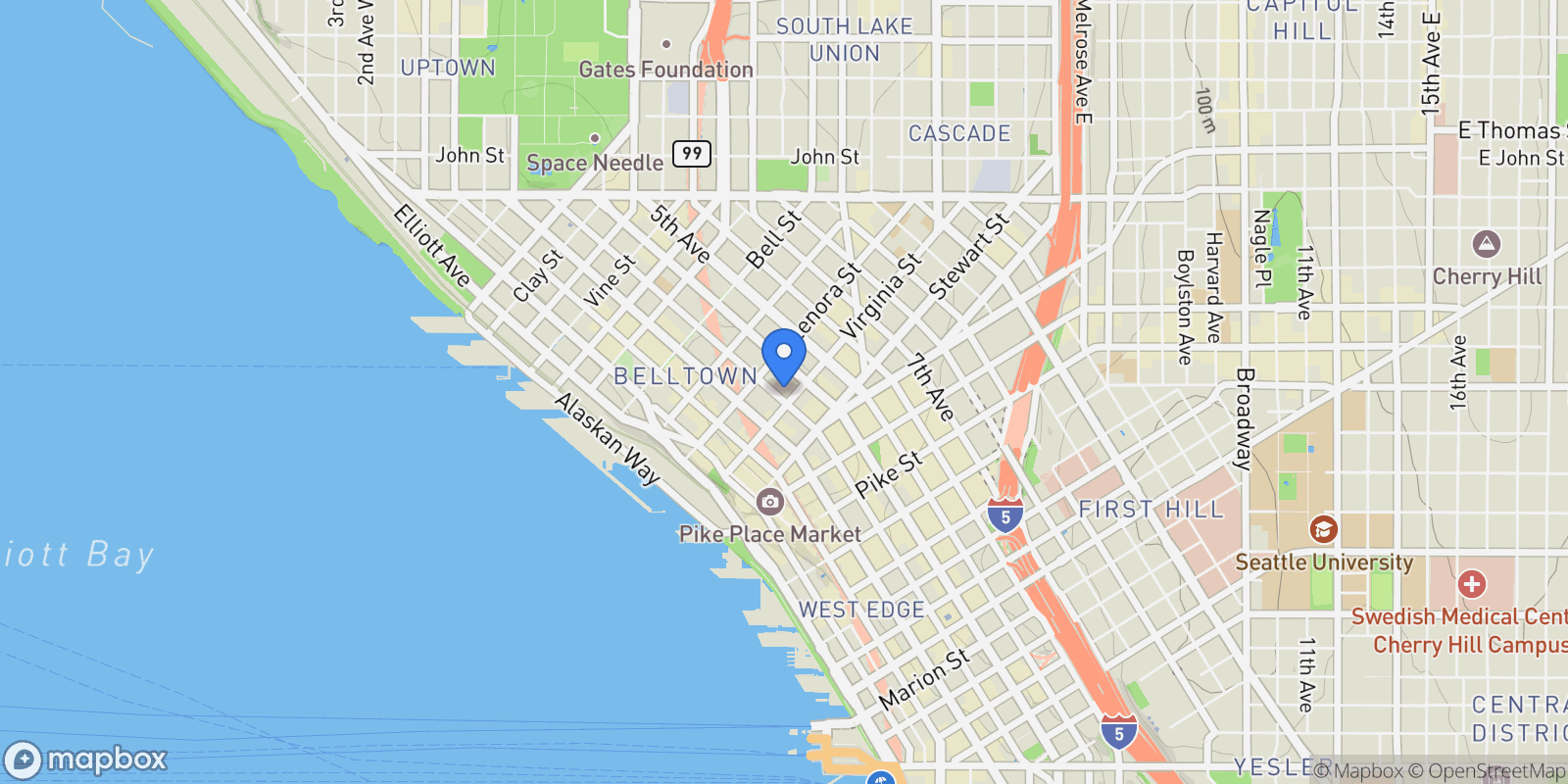 Map showing 300 Virginia St Unit #1501 , Seattle, WA 98101, Seattle, Washington, United States.