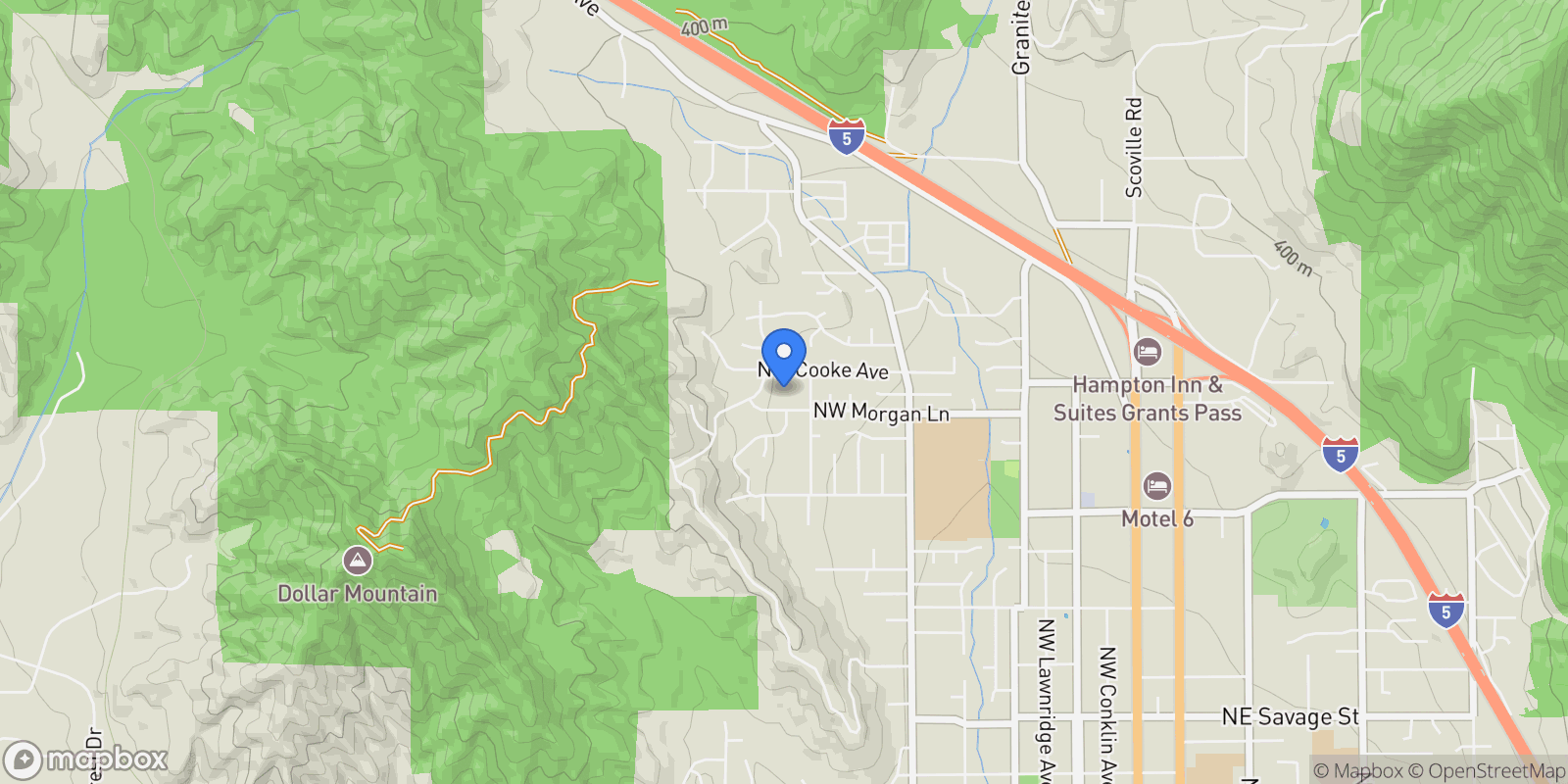 Map showing 1126 NW Morgan, Grants Pass, OR, 97526, USA, Grants Pass, Oregon, United States.