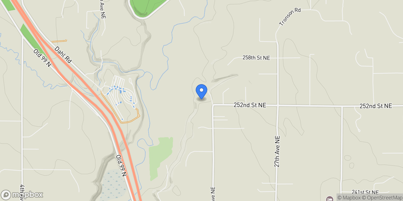 Map showing 25204 NE 19th Avenue, Arlington, WA, 98223, USA, Arlington, Washington, United States.