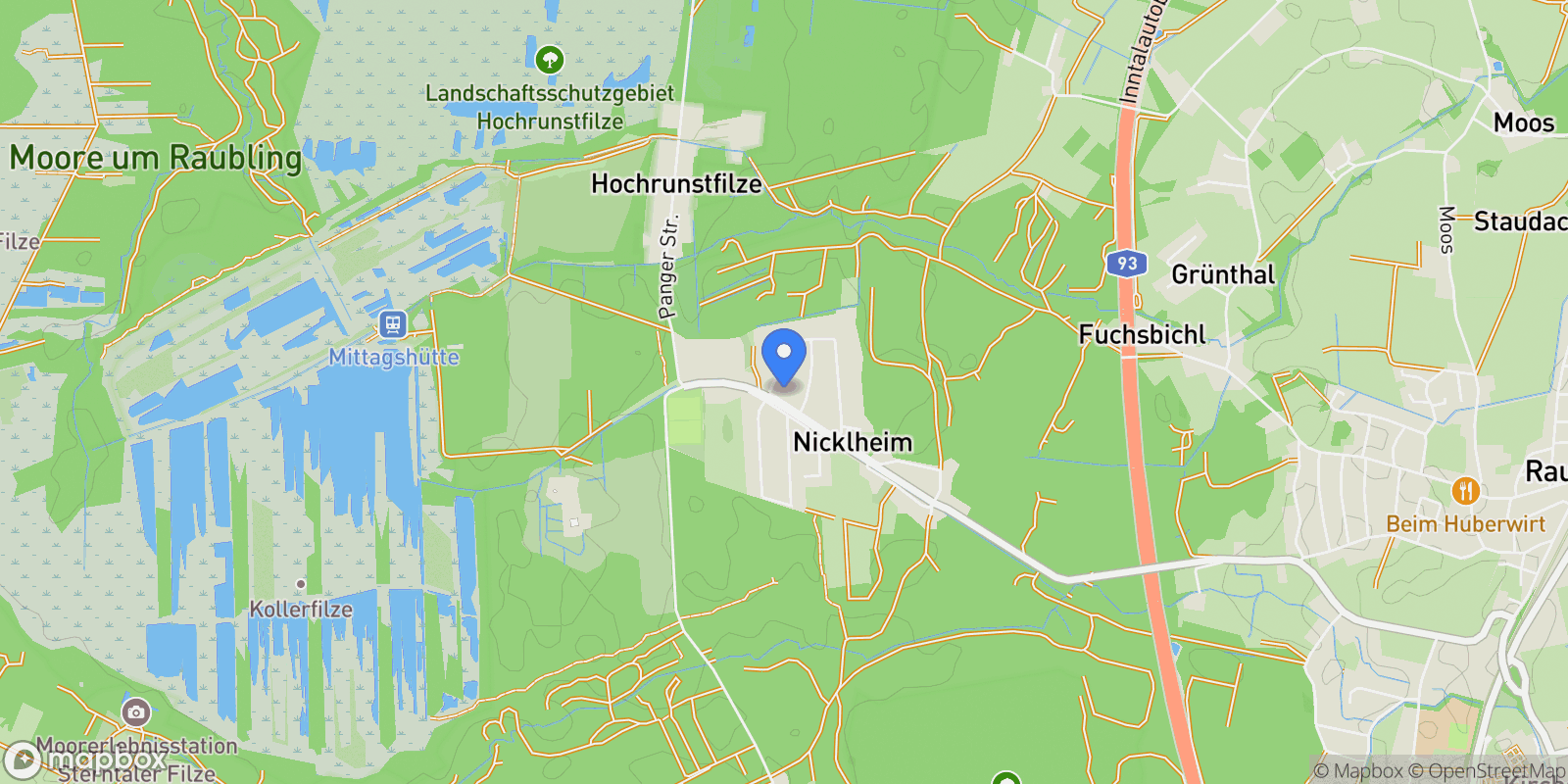 Map showing Raubling, Bavaria, Germany.