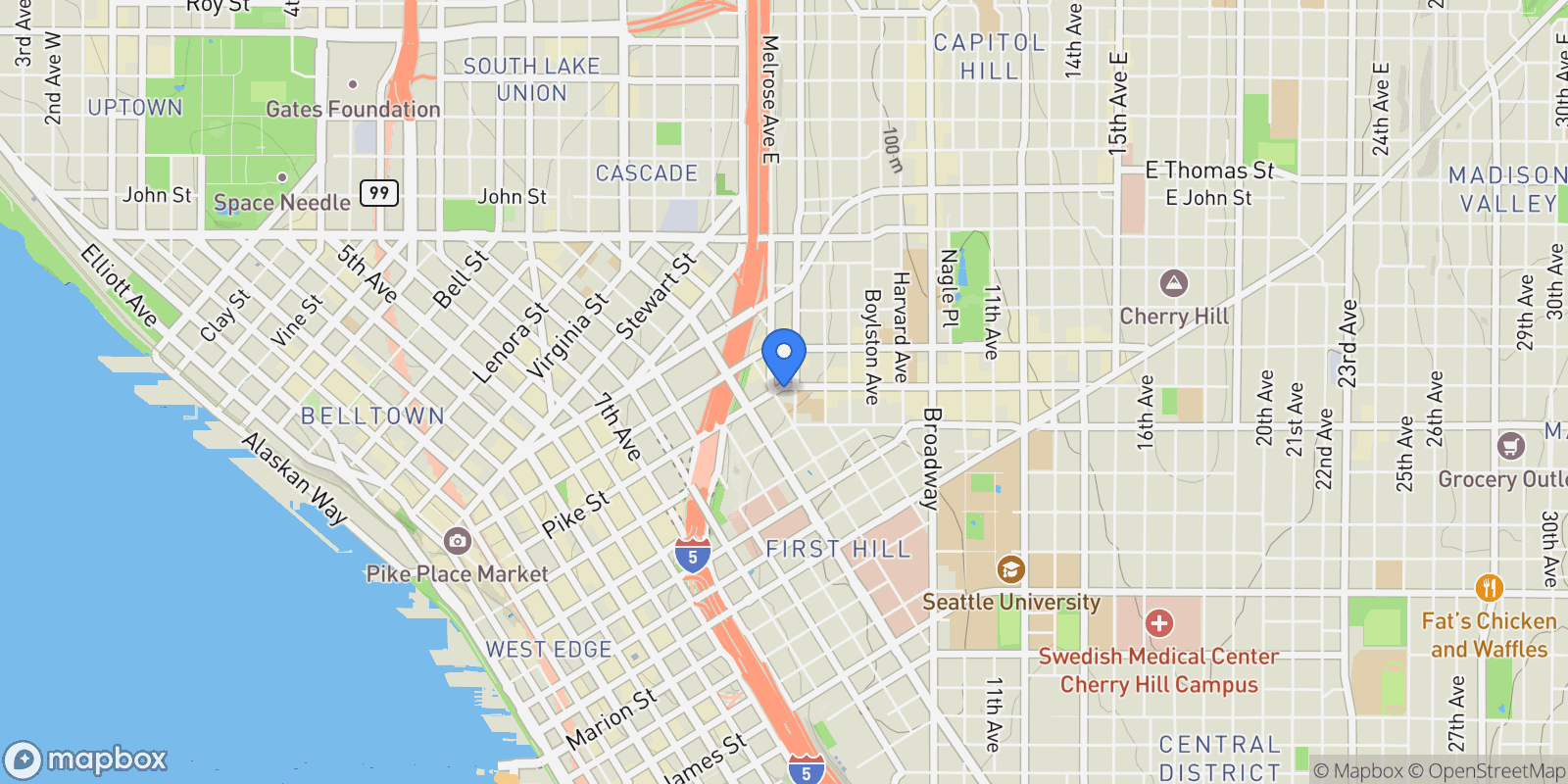 Map showing 303 E Pike St Unit #603 , Seattle, WA 98122, Seattle, Washington, United States.
