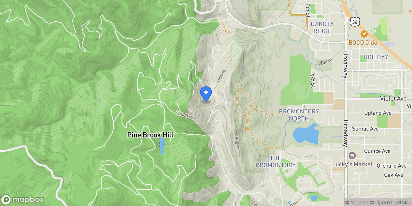 Map showing 166 Valley View Way, Boulder, Colorado, United States.