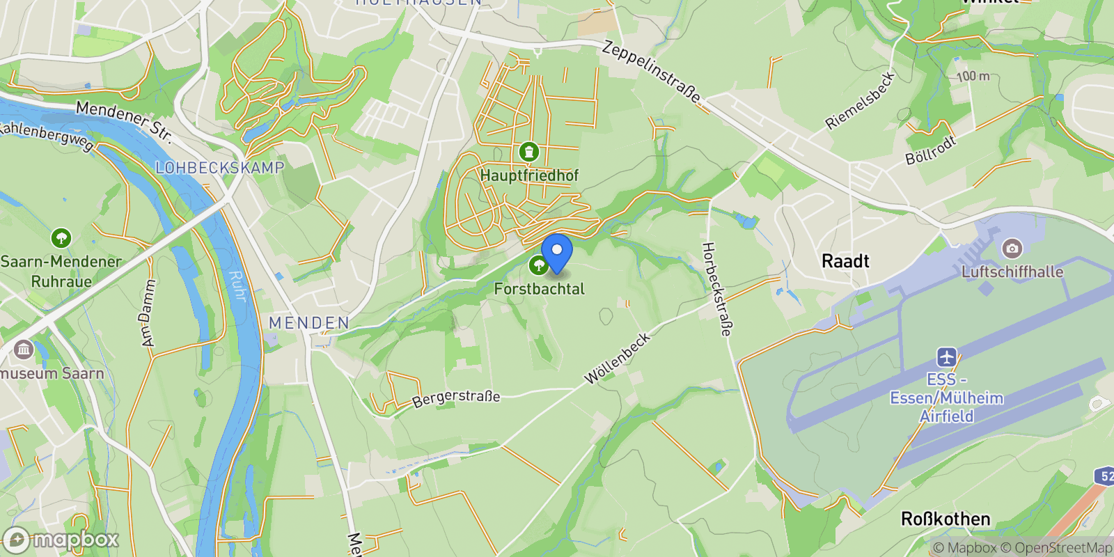Map showing Mülheim, North Rhine-Westphalia, Germany.
