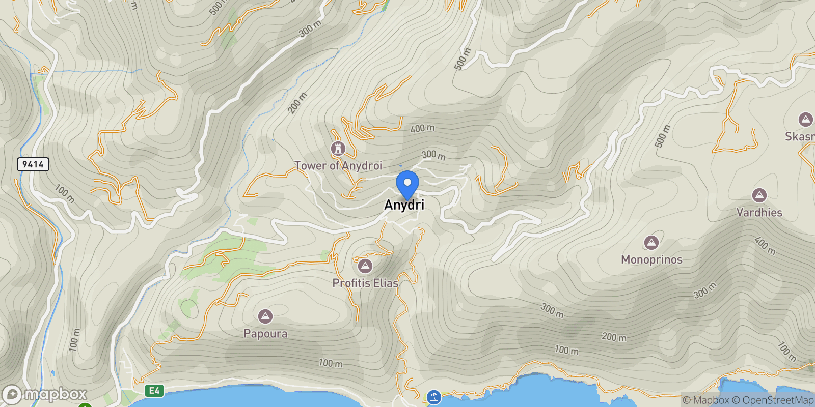 Map showing Kantanos-Selinon, Greece.