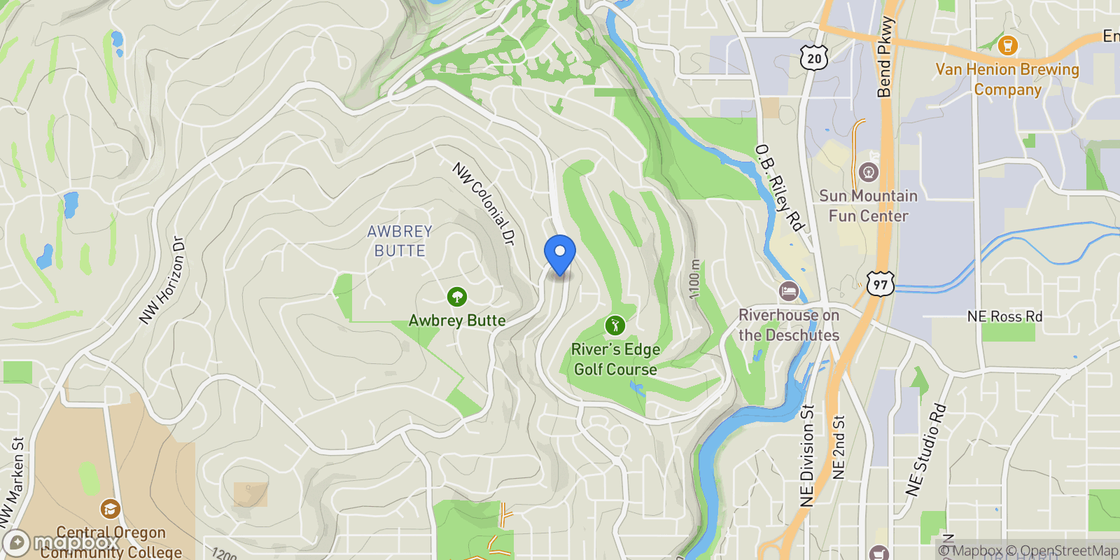 Map showing 2980 NW Lucus, Bend, OR, 97703, USA, Bend, Oregon, United States.